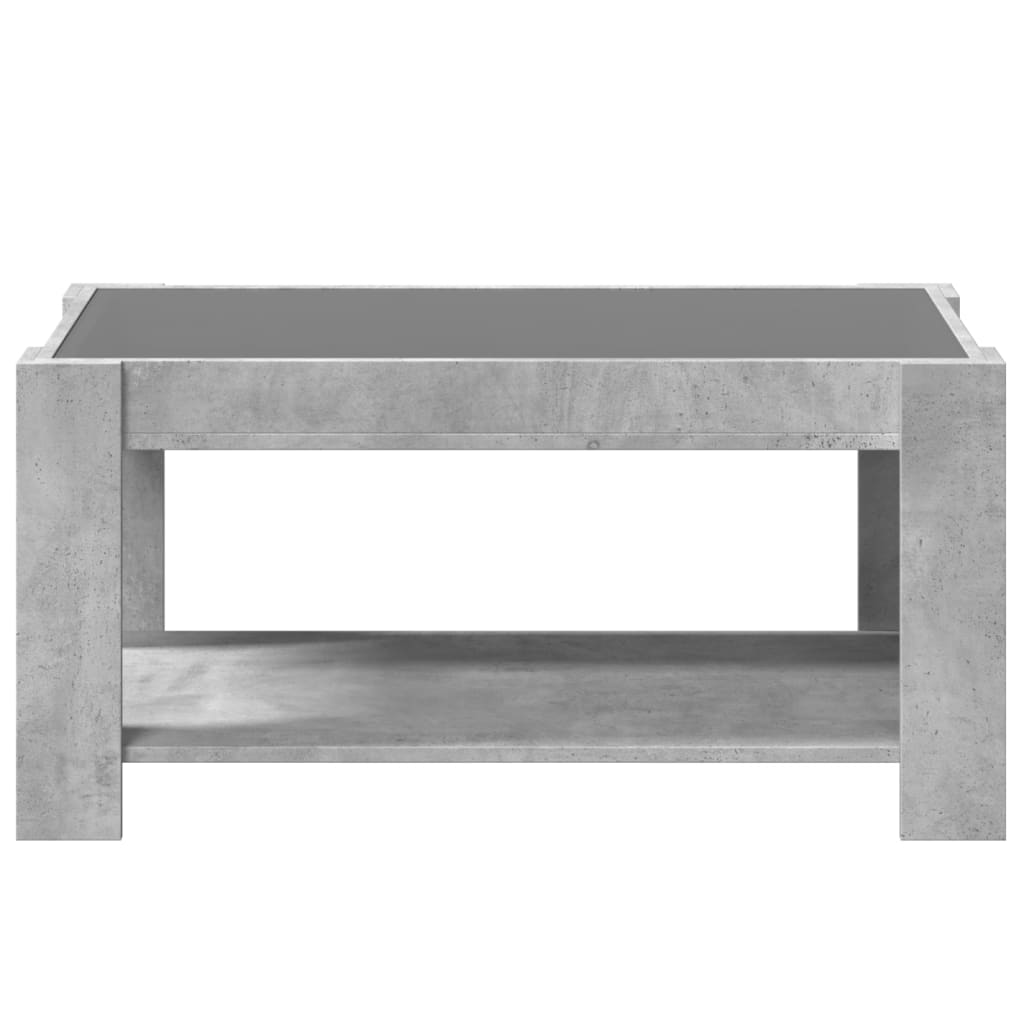 Table basse avec LED gris béton 93x53x45 cm bois d'ingénierie Tables basses vidaXL   