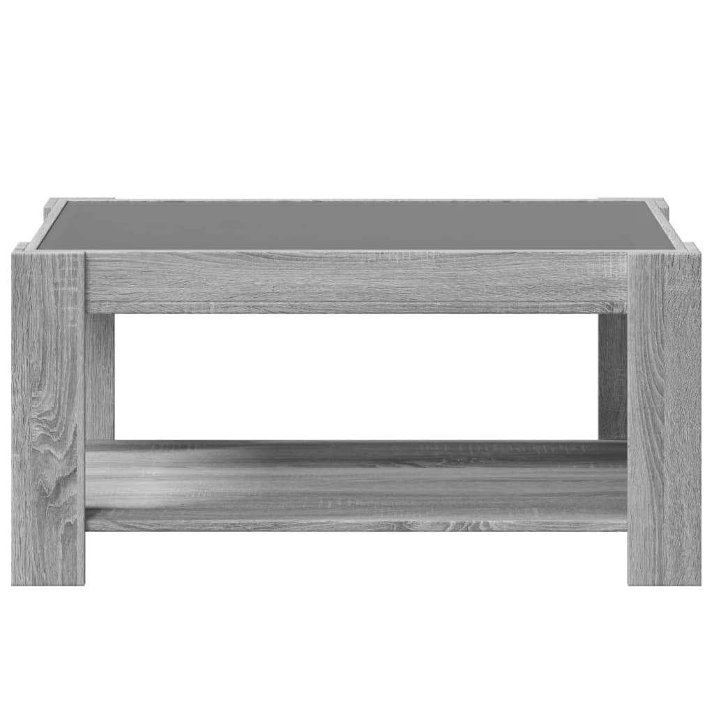 Table basse avec LED sonoma gris 93x53x45 cm bois d'ingénierie Tables basses vidaXL   