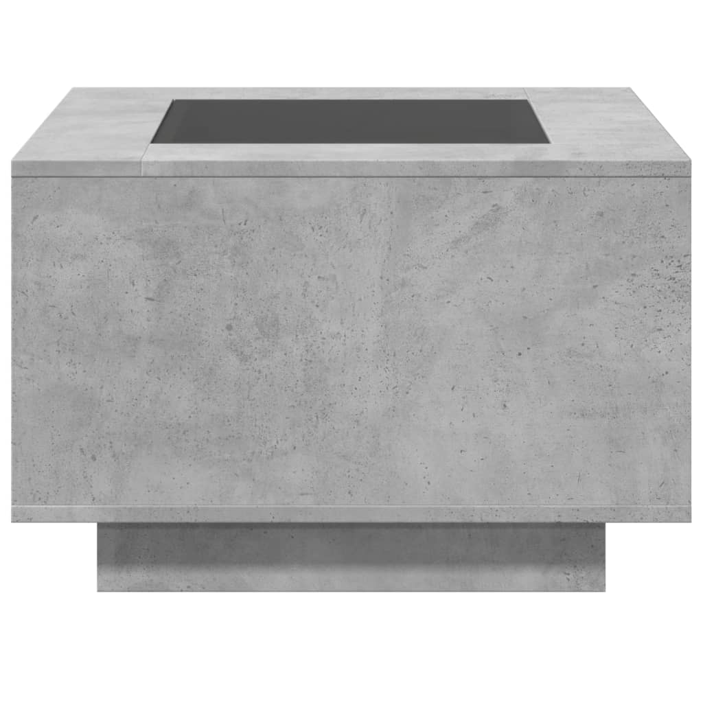 Table basse avec LED gris béton 60x60x40 cm bois d'ingénierie Tables basses vidaXL   