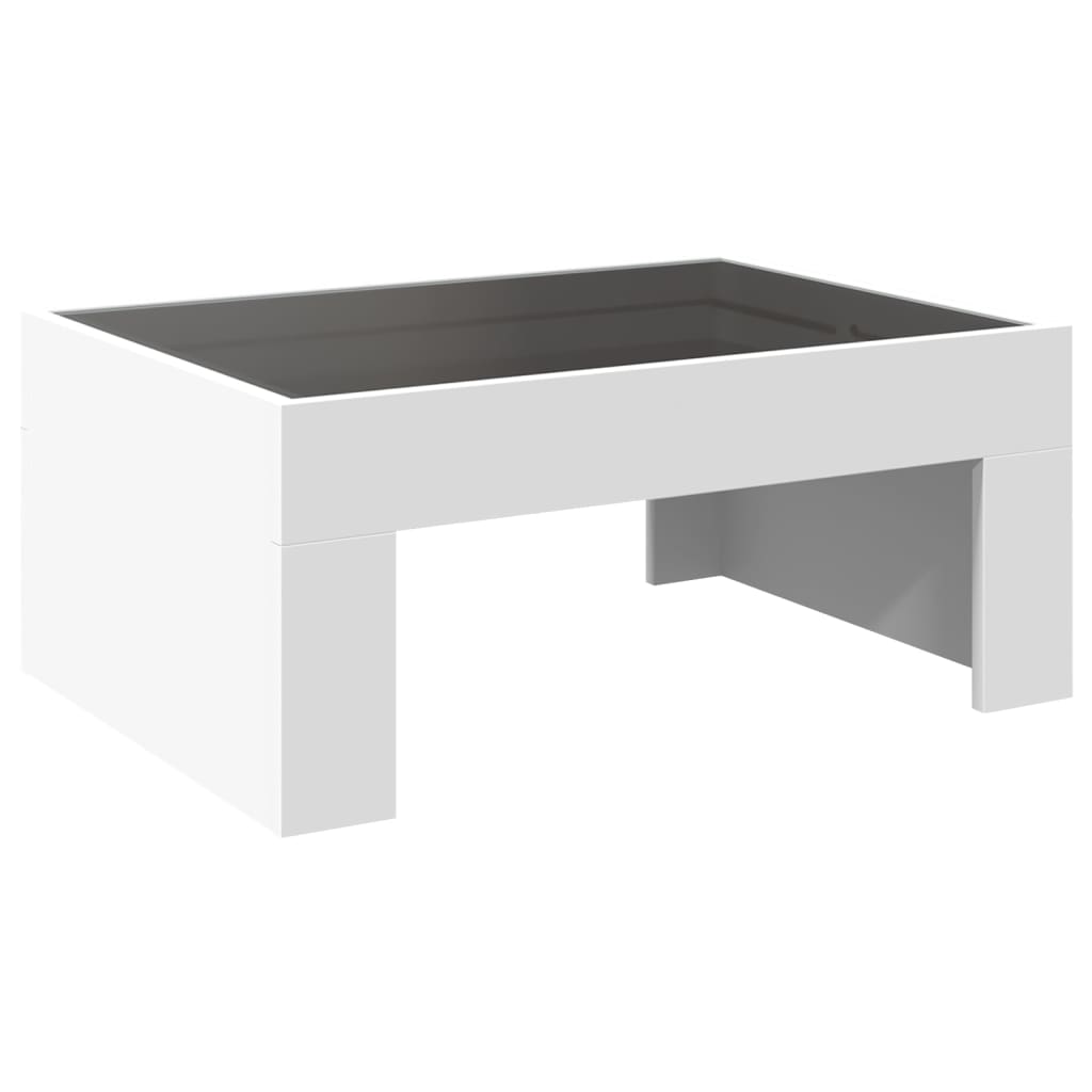 Table basse avec LED infini blanc 70x50x30 cm Tables basses vidaXL   