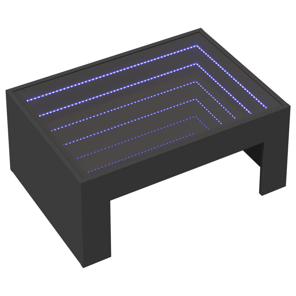 Table basse avec LED infini noir 70x50x30 cm Tables basses vidaXL   