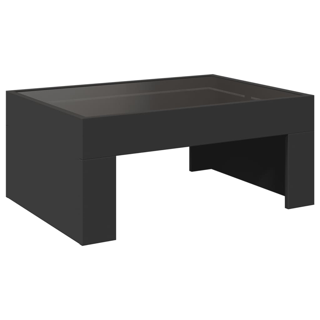 Table basse avec LED infini noir 70x50x30 cm Tables basses vidaXL   