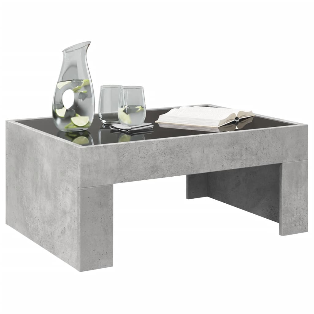 Table basse avec LED infini gris béton 70x50x30 cm Tables basses vidaXL   