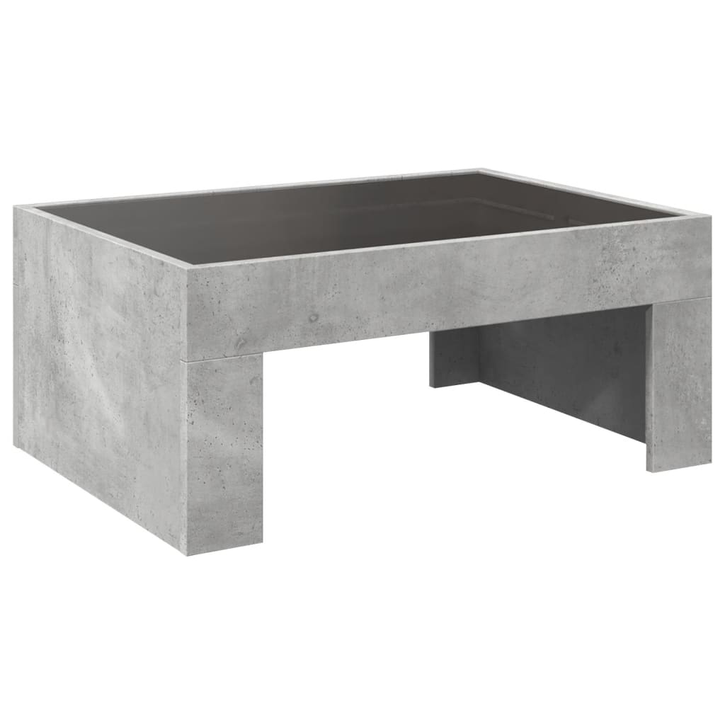 Table basse avec LED infini gris béton 70x50x30 cm Tables basses vidaXL   