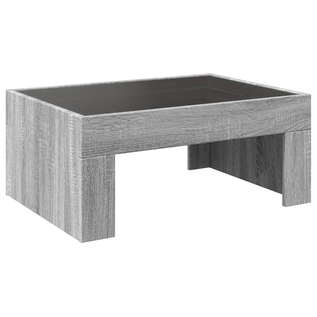 Table basse avec LED infini sonoma gris 70x50x30 cm Tables basses vidaXL   