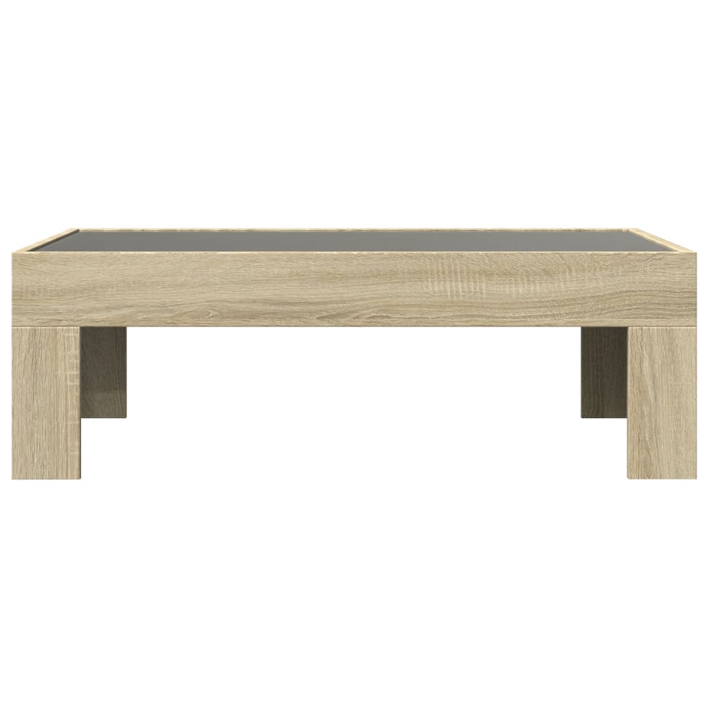 Table basse avec LED infini chêne sonoma 90x50x30 cm Tables basses vidaXL   