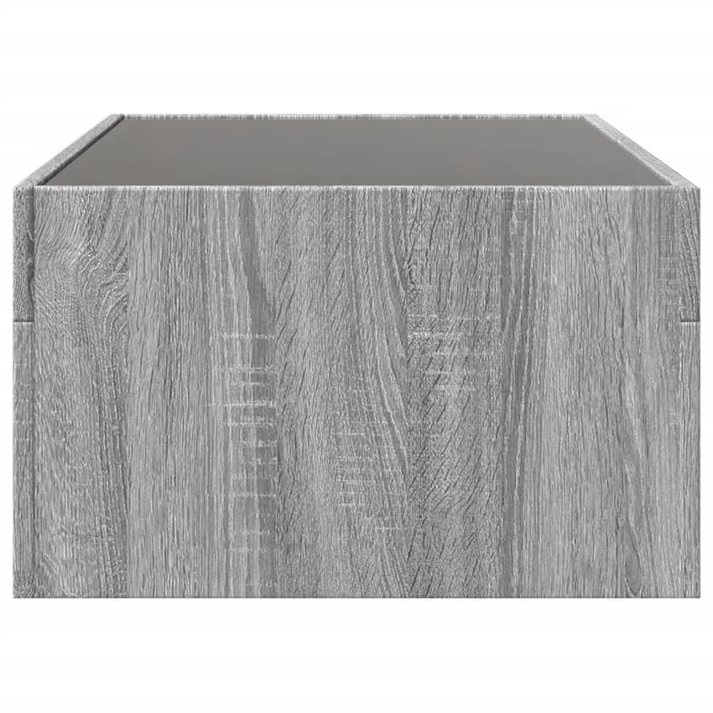 Table basse avec LED infini sonoma gris 90x50x30 cm Tables basses vidaXL   