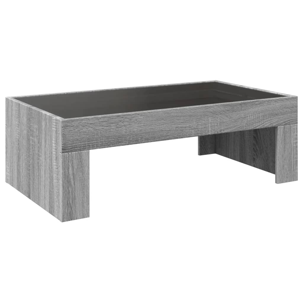 Table basse avec LED infini sonoma gris 90x50x30 cm Tables basses vidaXL   