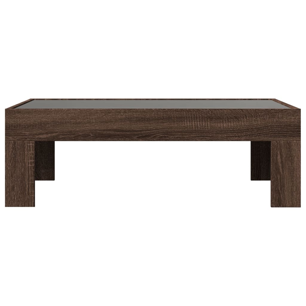 Table basse avec LED infini chêne marron 90x50x30 cm Tables basses vidaXL   