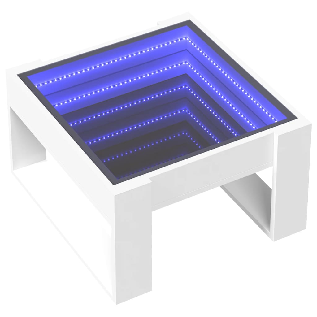 Table basse avec LED infini blanc 50x53x30 cm Tables basses vidaXL   