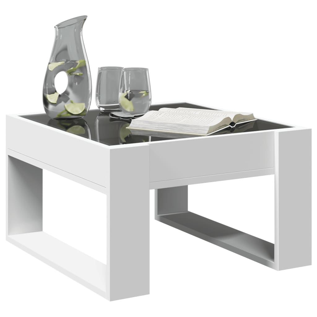 Table basse avec LED infini blanc 50x53x30 cm Tables basses vidaXL   