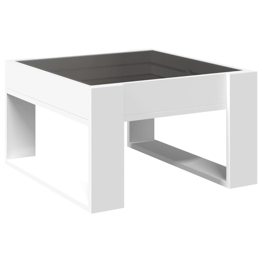 Table basse avec LED infini blanc 50x53x30 cm Tables basses vidaXL   