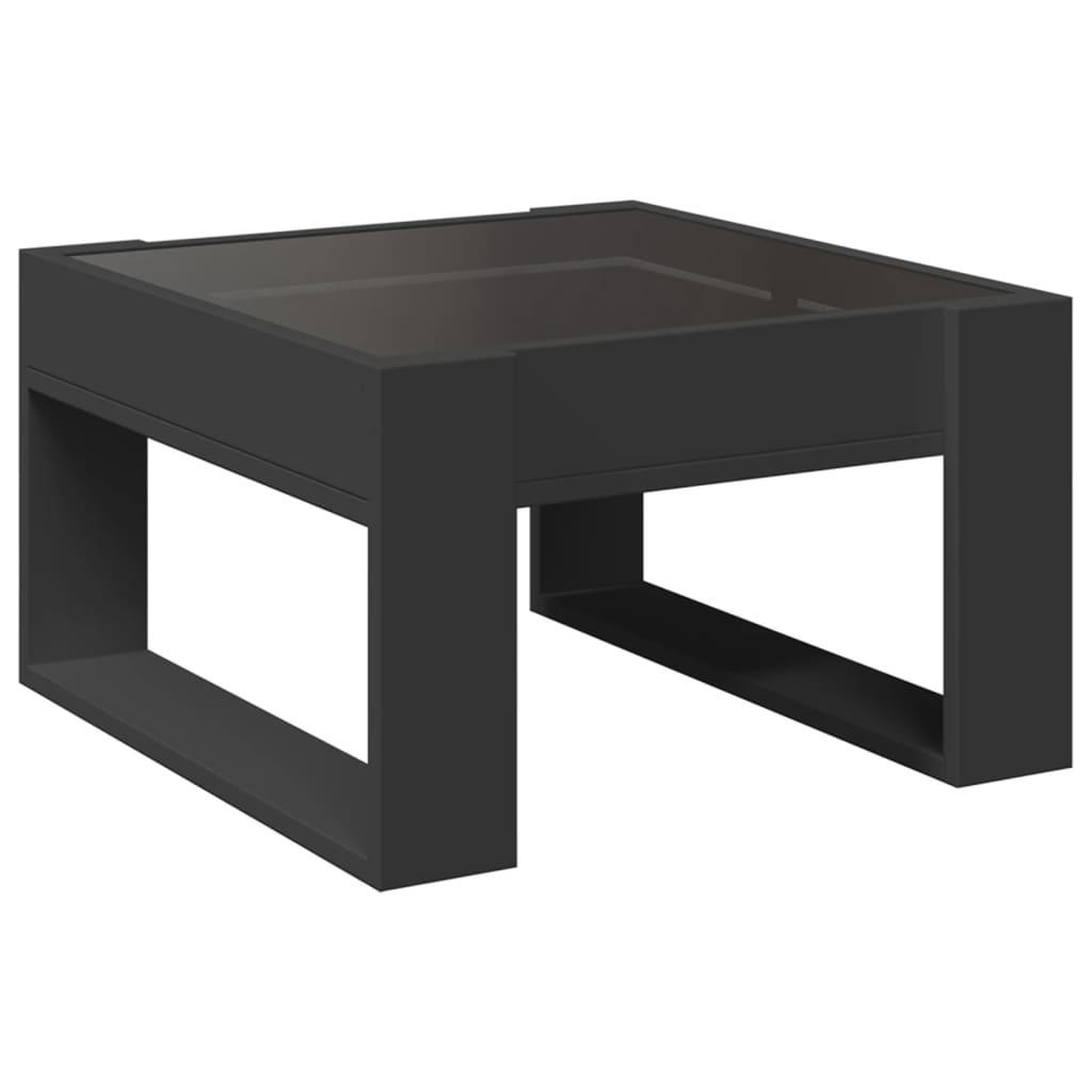 Table basse avec LED infini noir 50x53x30 cm Tables basses vidaXL   