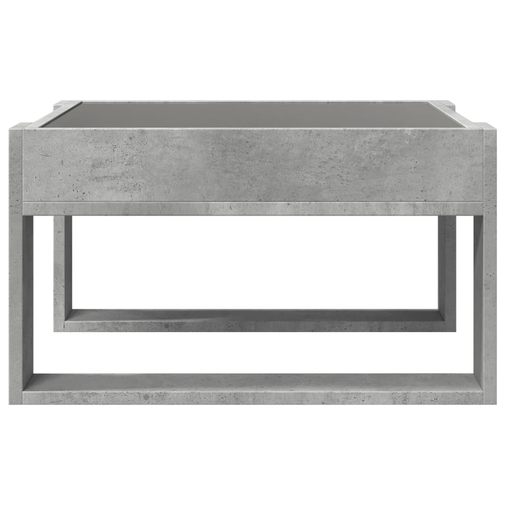 Table basse avec LED infini gris béton 50x53x30 cm Tables basses vidaXL   