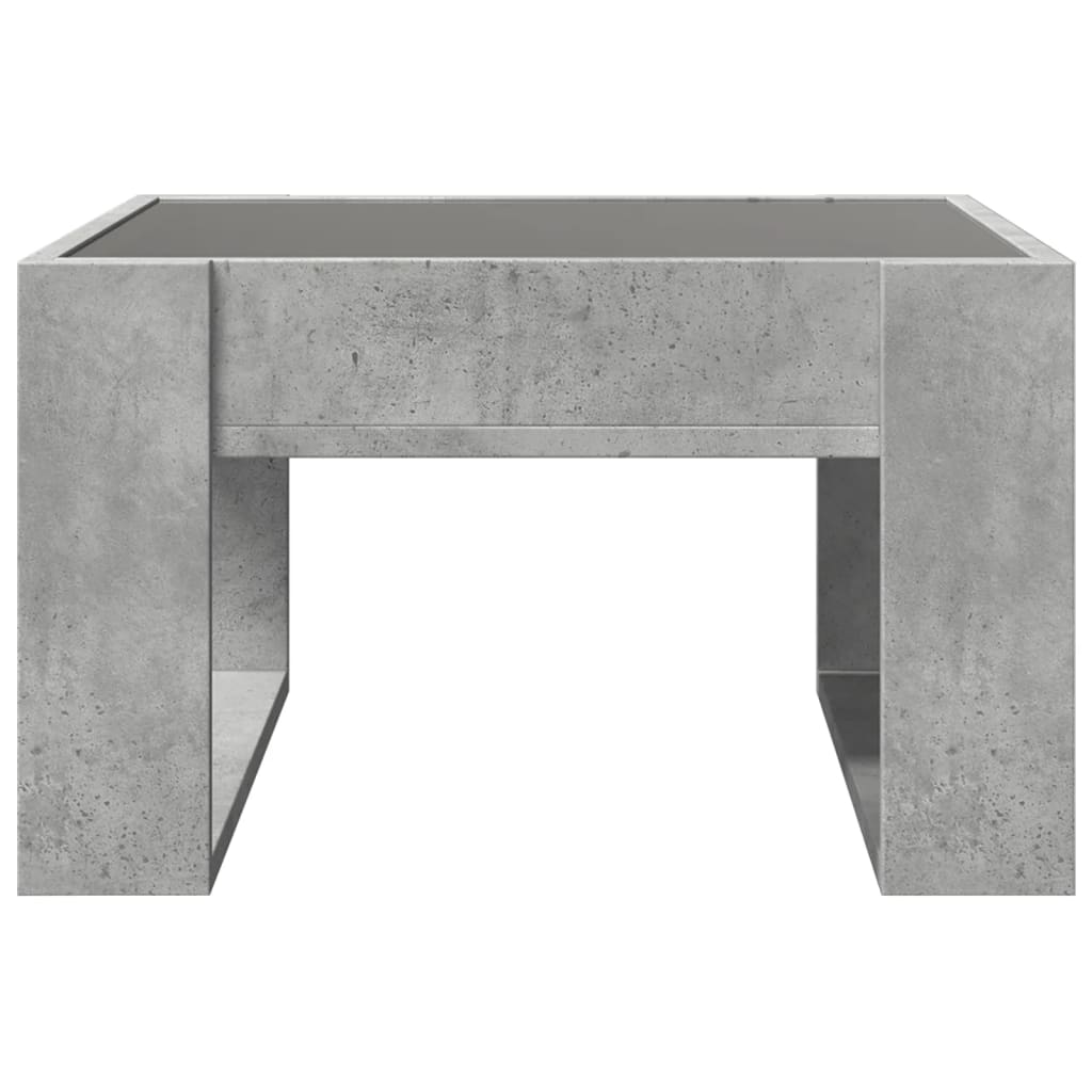 Table basse avec LED infini gris béton 50x53x30 cm Tables basses vidaXL   