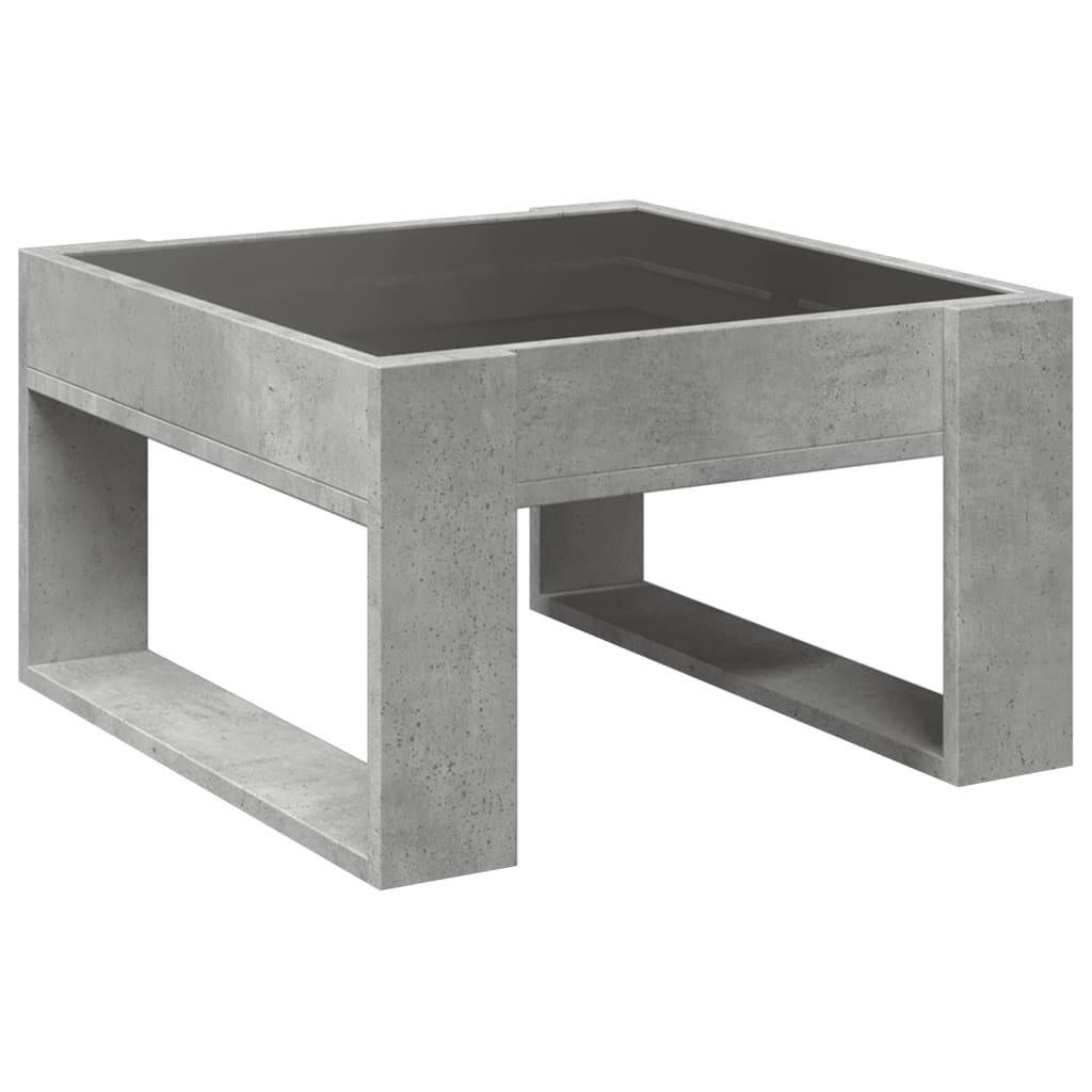 Table basse avec LED infini gris béton 50x53x30 cm Tables basses vidaXL   