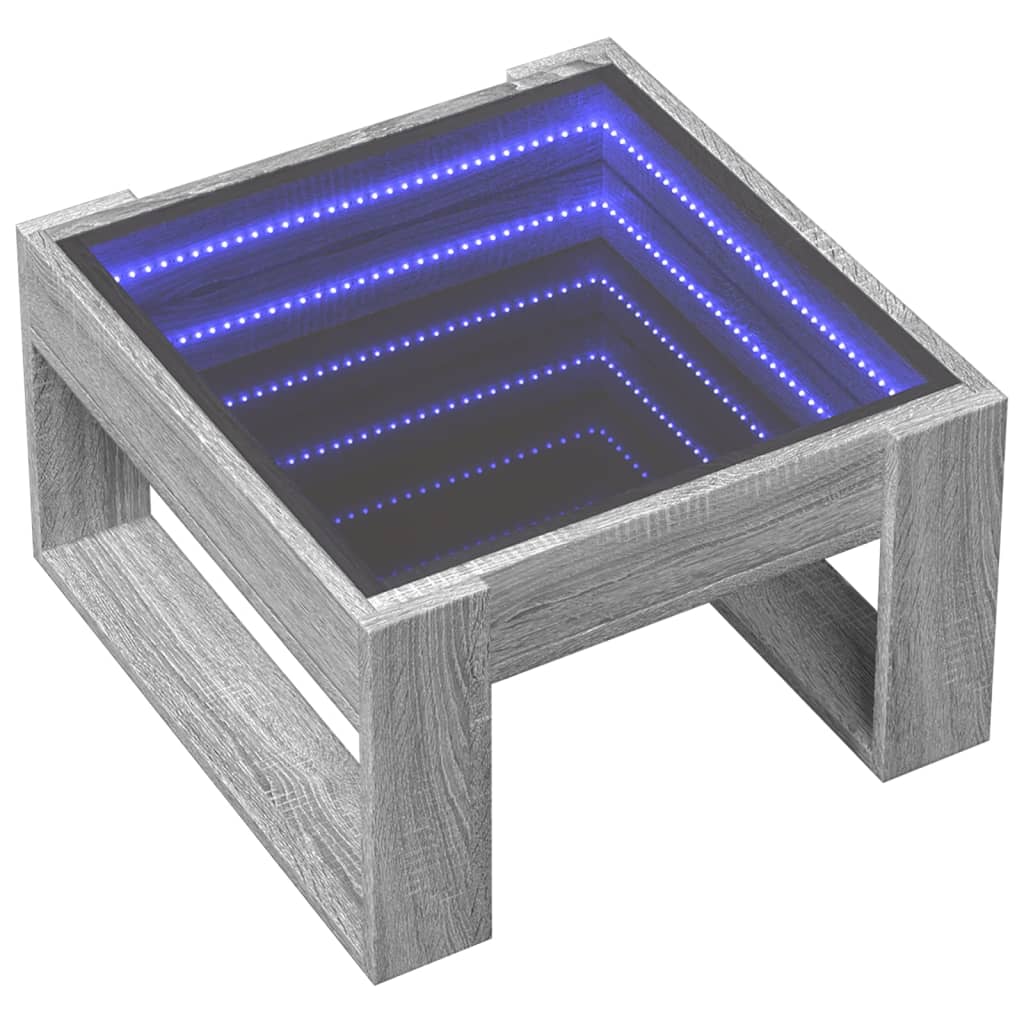 Table basse avec LED infini sonoma gris 50x53x30 cm Tables basses vidaXL   