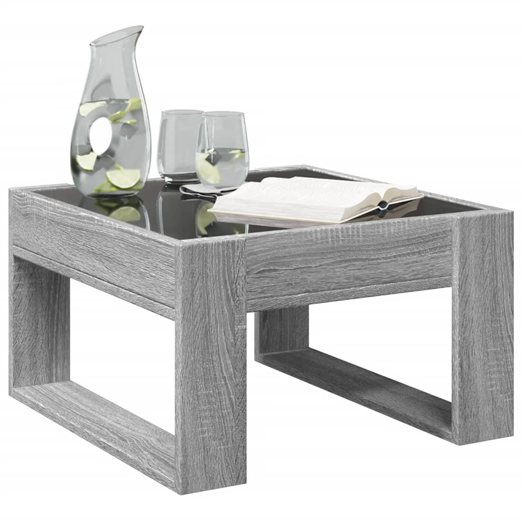 Table basse avec LED infini sonoma gris 50x53x30 cm Tables basses vidaXL   