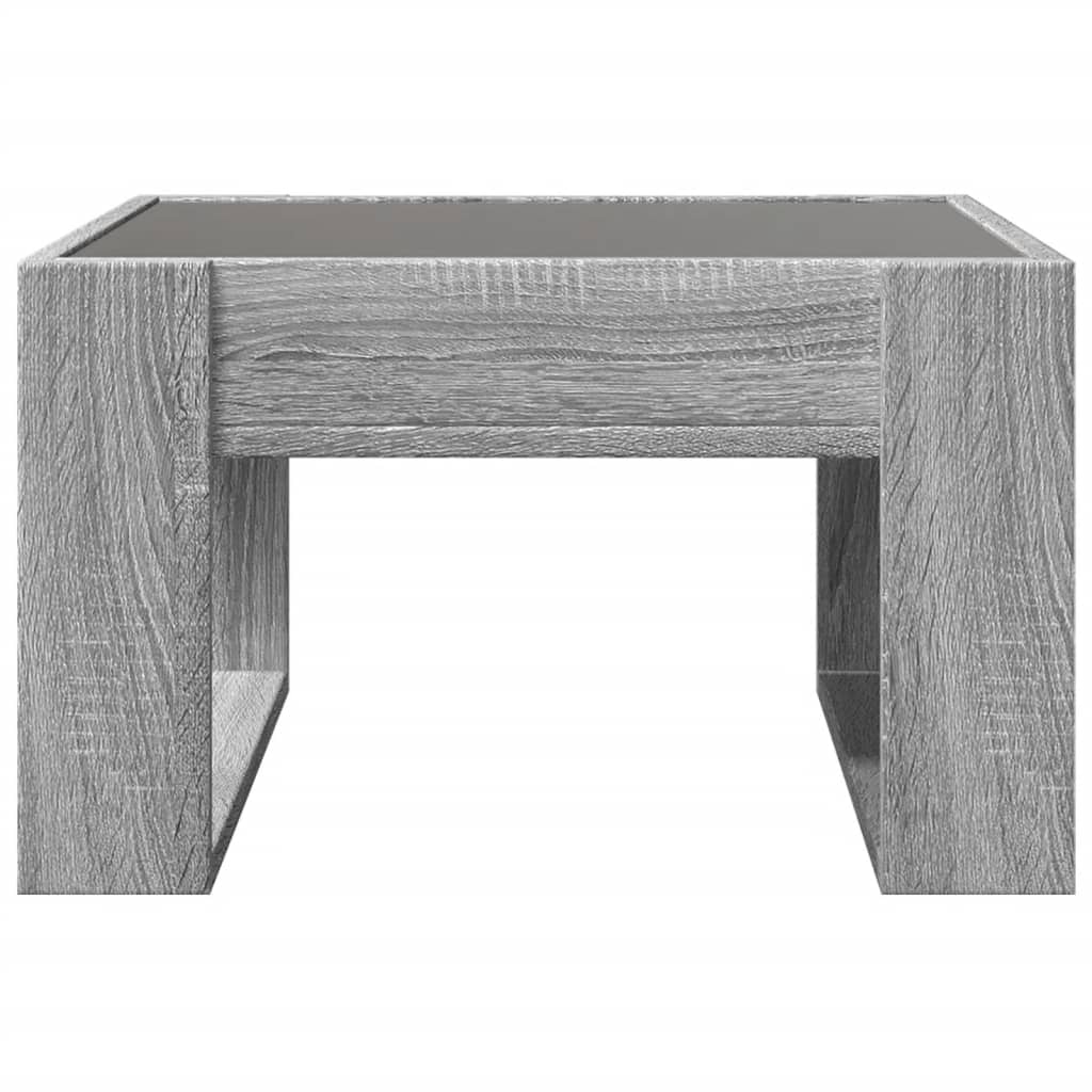 Table basse avec LED infini sonoma gris 50x53x30 cm Tables basses vidaXL   