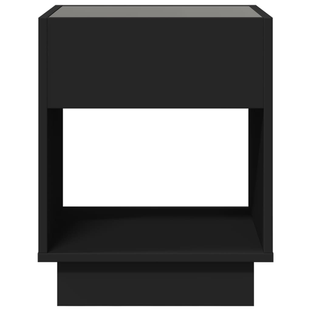 Table basse avec LED infini noir 40x40x50 cm Tables basses vidaXL   