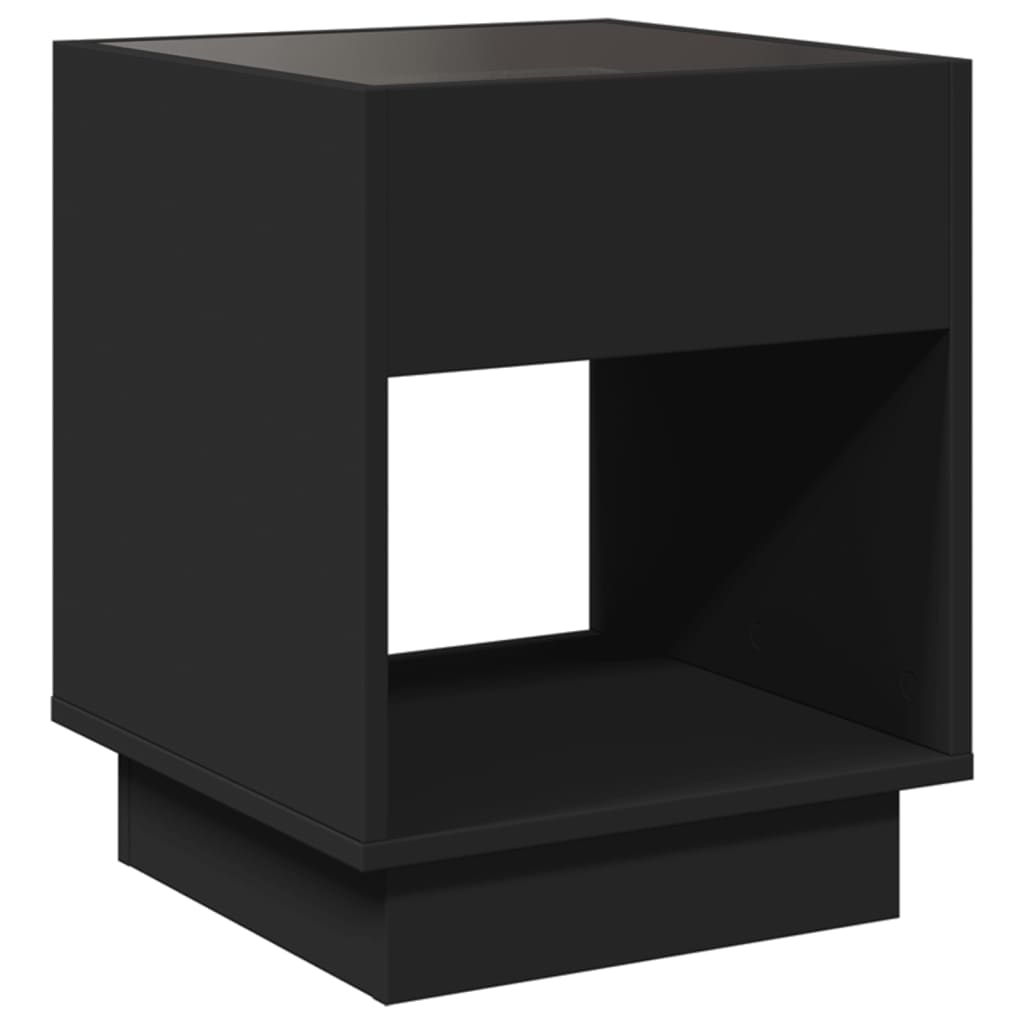 Table basse avec LED infini noir 40x40x50 cm Tables basses vidaXL   