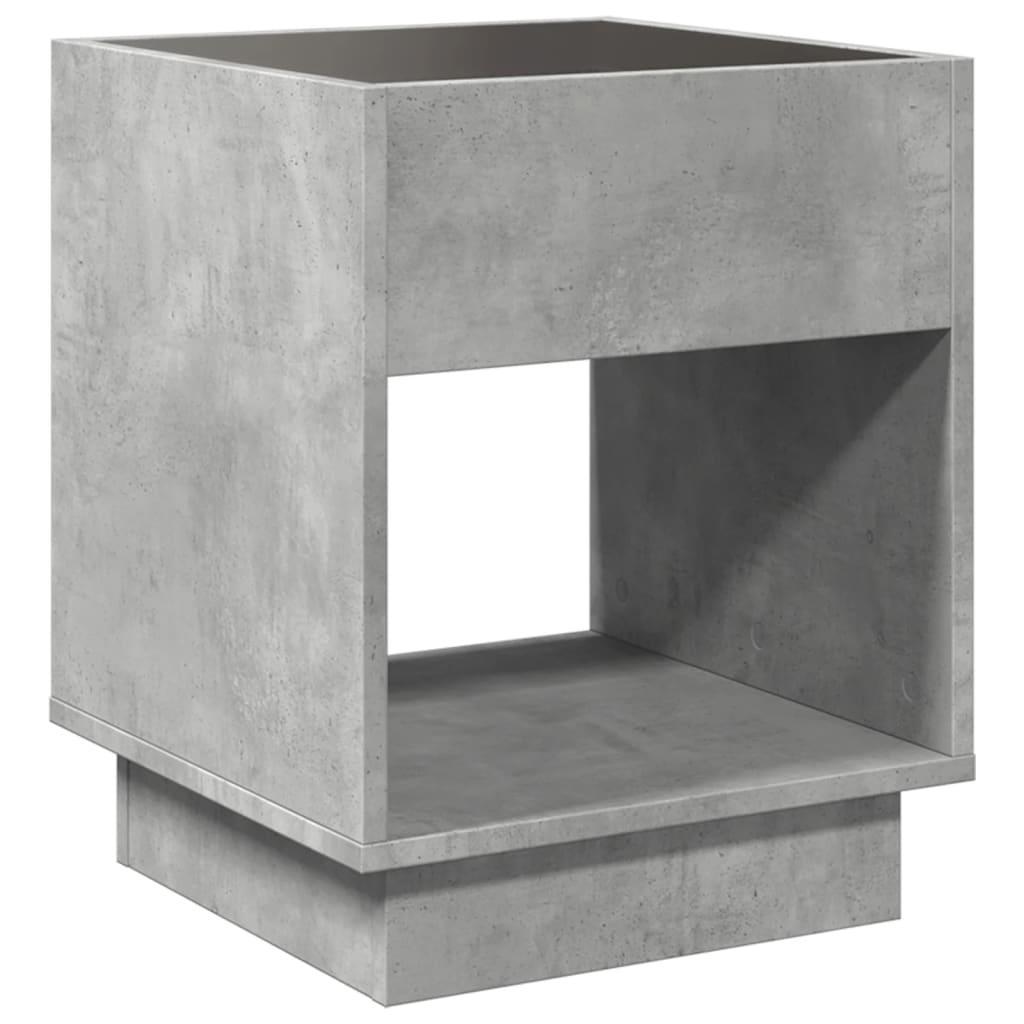 Table basse avec LED infini gris béton 40x40x50 cm Tables basses vidaXL   