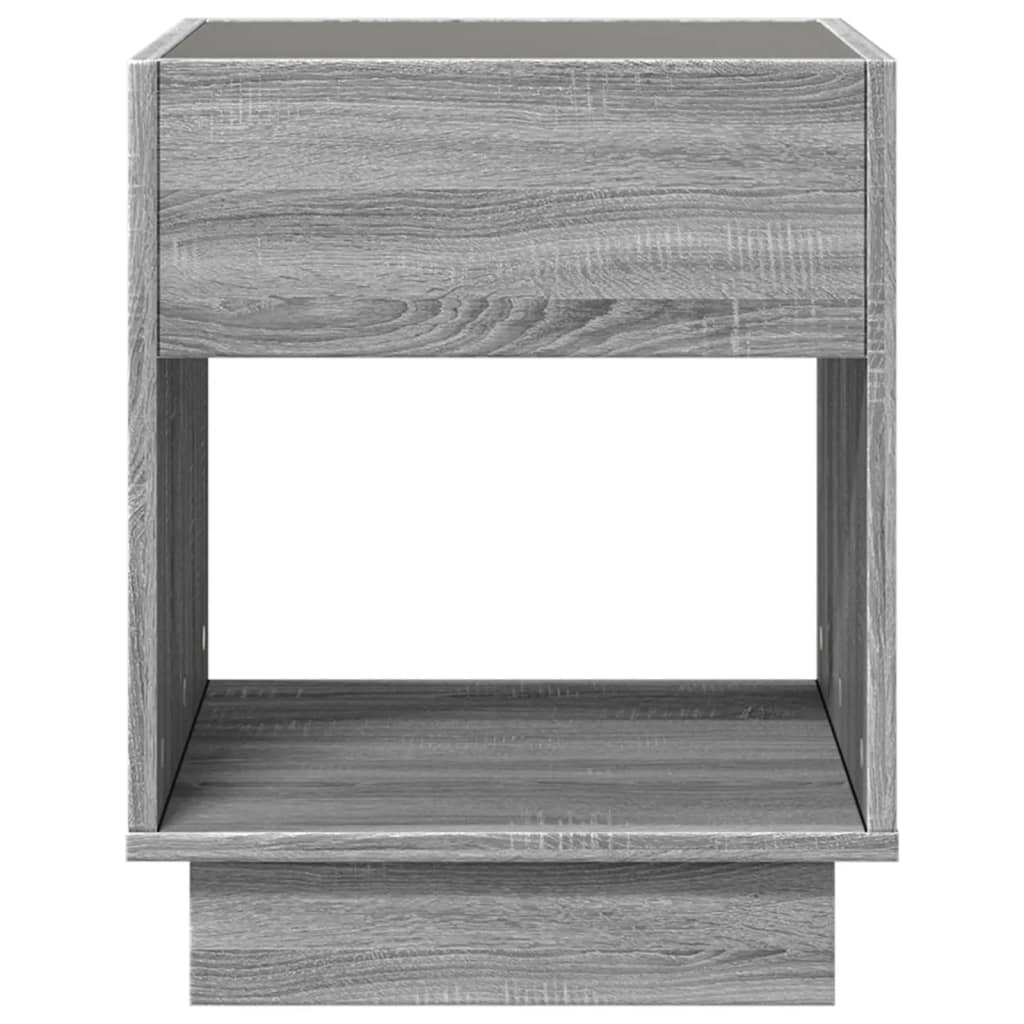 Table basse avec LED infini sonoma gris 40x40x50 cm Tables basses vidaXL   