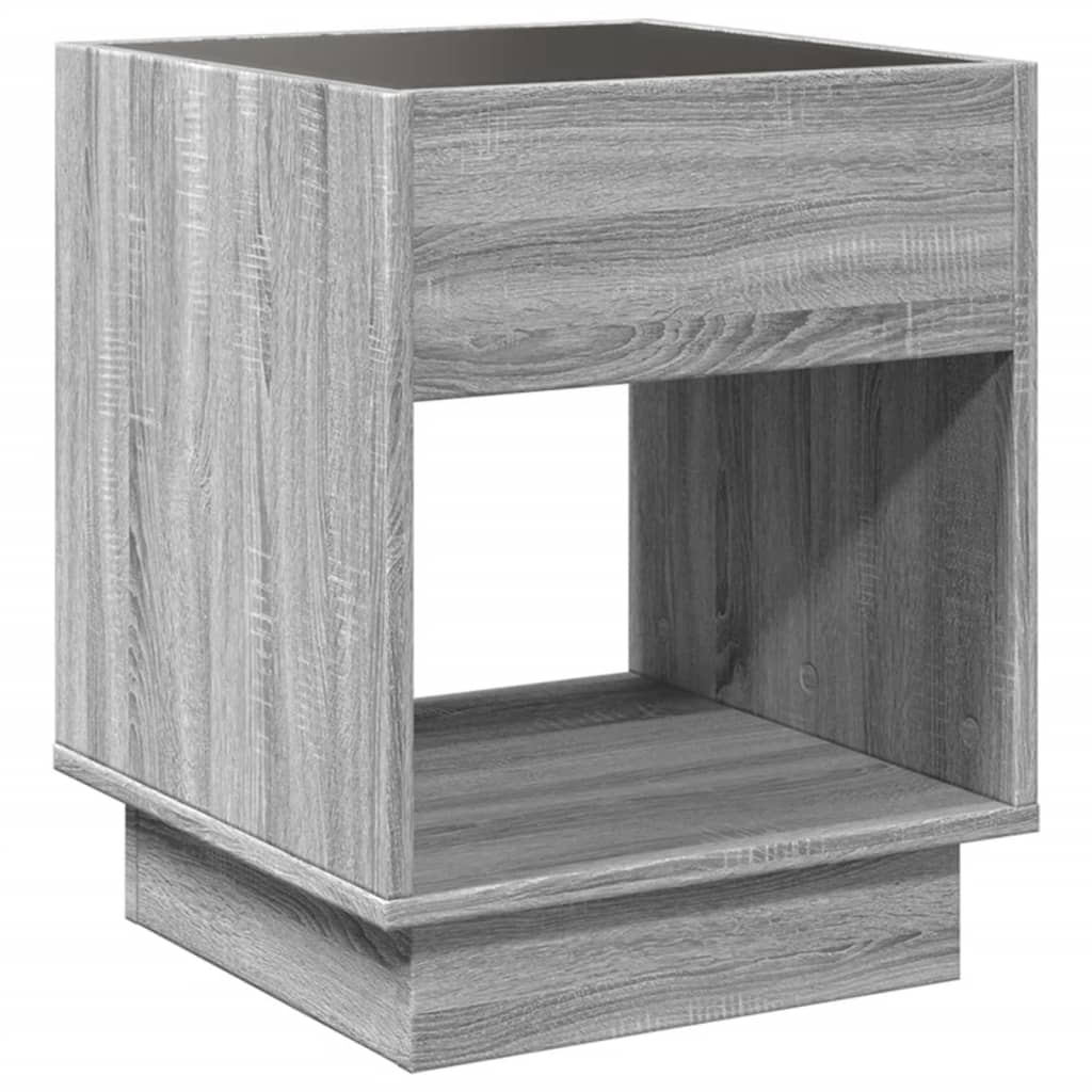 Table basse avec LED infini sonoma gris 40x40x50 cm Tables basses vidaXL   