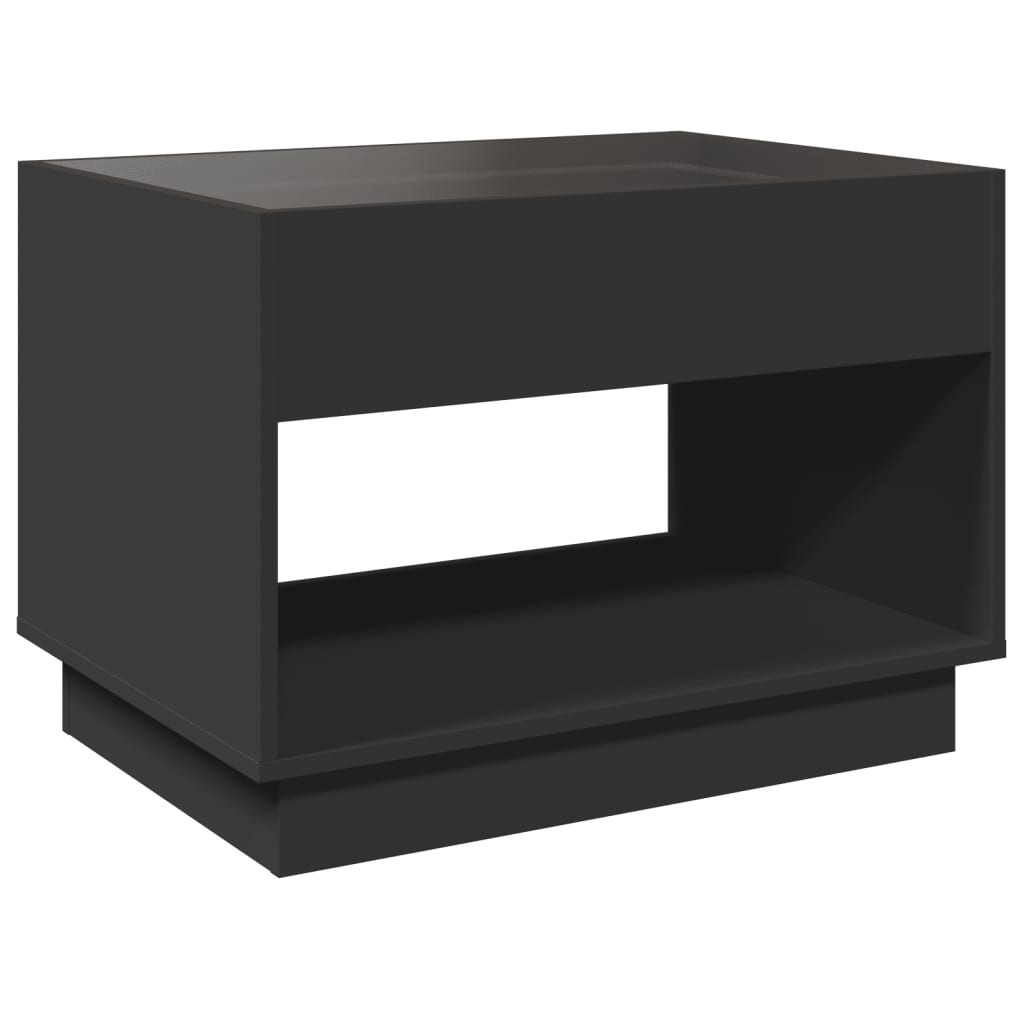 Table basse avec LED infini noir 70x50x50 cm Tables basses vidaXL   