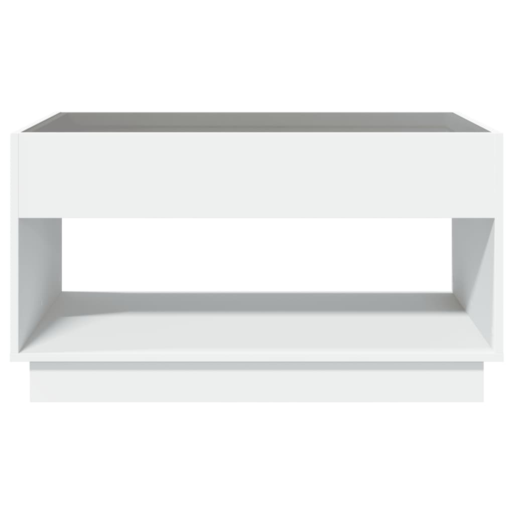 Table basse avec LED infini blanc 90x50x50 cm Tables basses vidaXL   