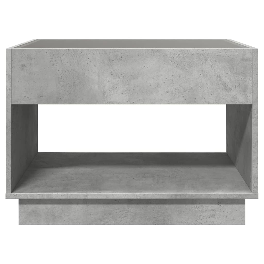 Table basse avec LED infini gris béton 90x50x50 cm Tables basses vidaXL   