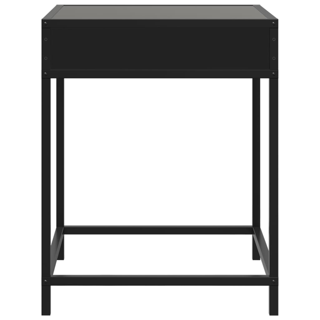 Table basse avec LED Infinity noir 40x40x51 cm Tables basses vidaXL   