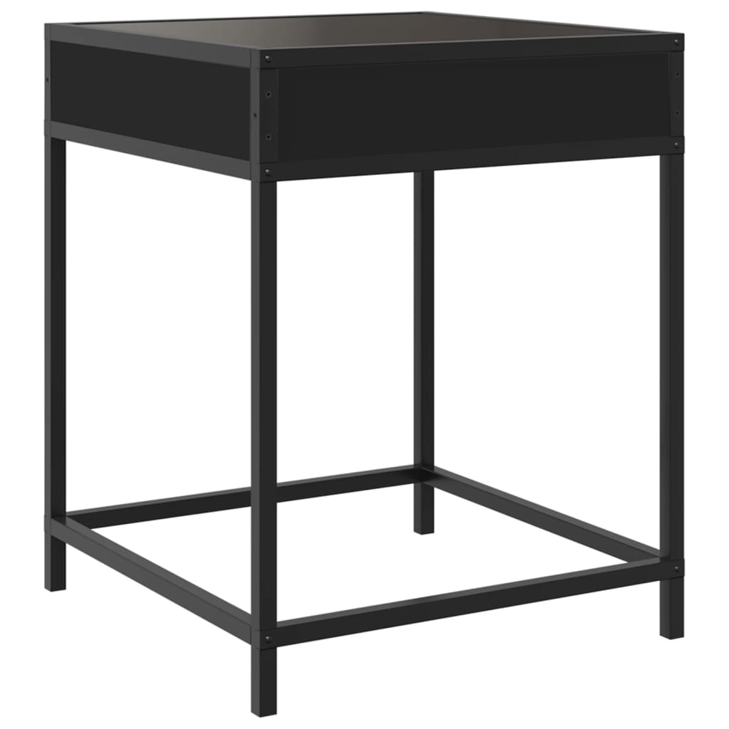 Table basse avec LED Infinity noir 40x40x51 cm Tables basses vidaXL   