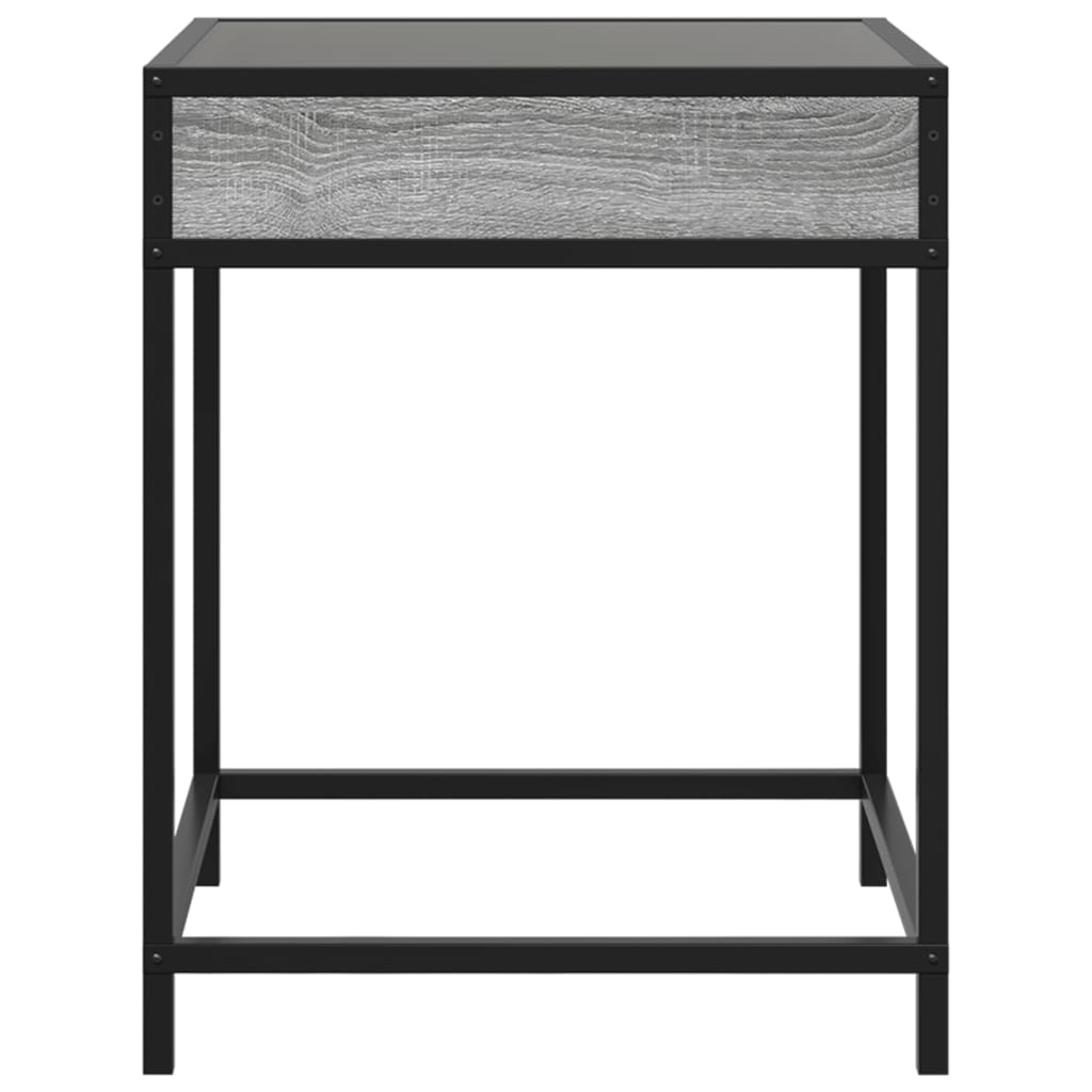 Table basse avec LED Infinity sonoma gris 40x40x51 cm Tables basses vidaXL   