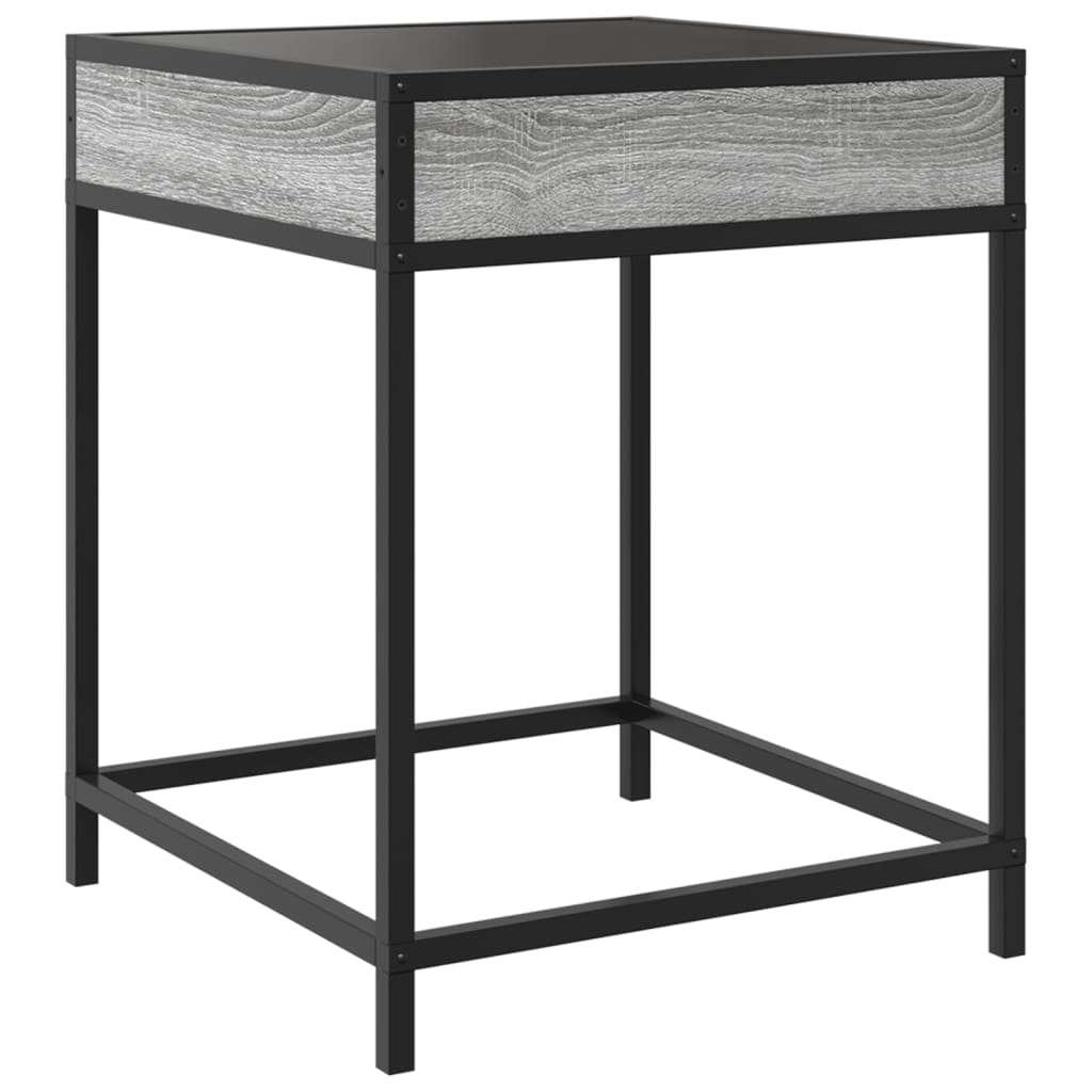 Table basse avec LED Infinity sonoma gris 40x40x51 cm Tables basses vidaXL   