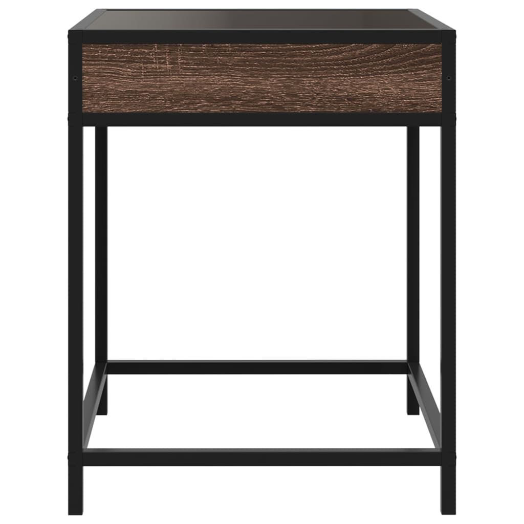 Table basse avec LED Infinity chêne marron 40x40x51 cm Tables basses vidaXL   