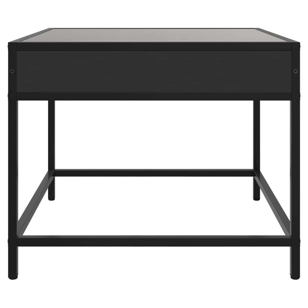 Table basse avec LED Infinity noir 50x50x41 cm Tables basses vidaXL   