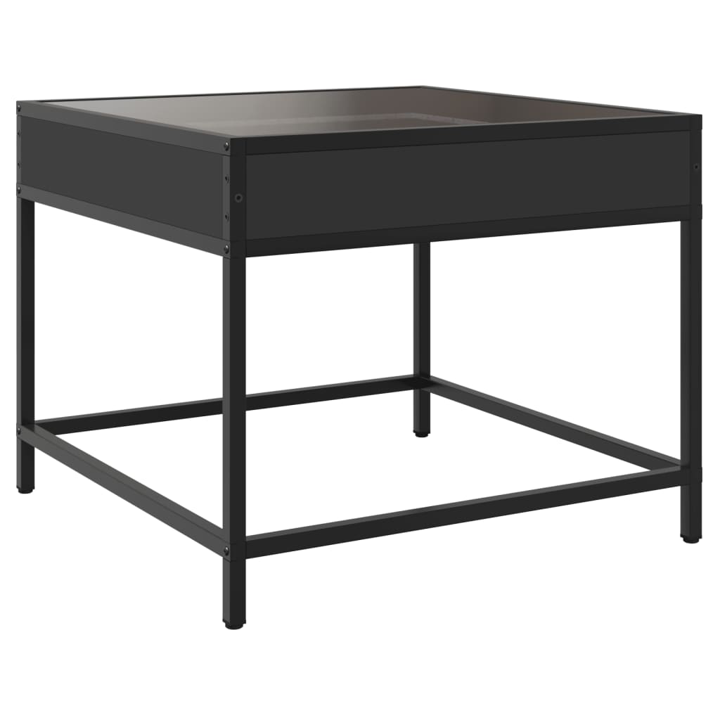 Table basse avec LED Infinity noir 50x50x41 cm Tables basses vidaXL   