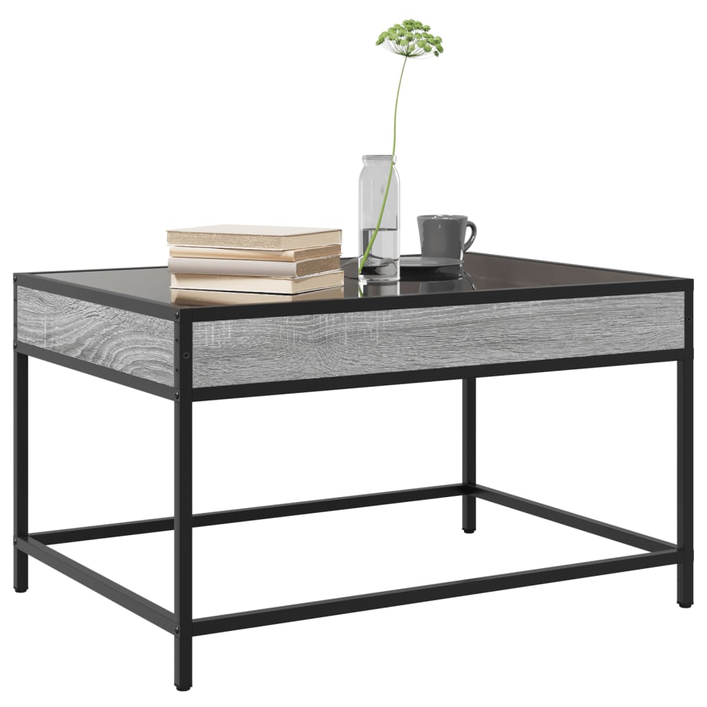 Table basse avec LED infini sonoma gris 70x50x41 cm Tables basses vidaXL   