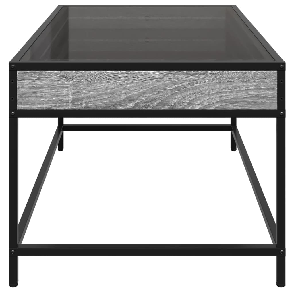 Table basse avec LED infini sonoma gris 70x50x41 cm Tables basses vidaXL   