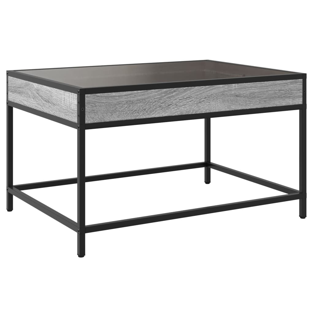 Table basse avec LED infini sonoma gris 70x50x41 cm Tables basses vidaXL   