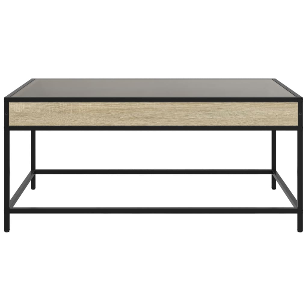 Table basse avec LED infini chêne sonoma 90x50x41 cm Tables basses vidaXL   