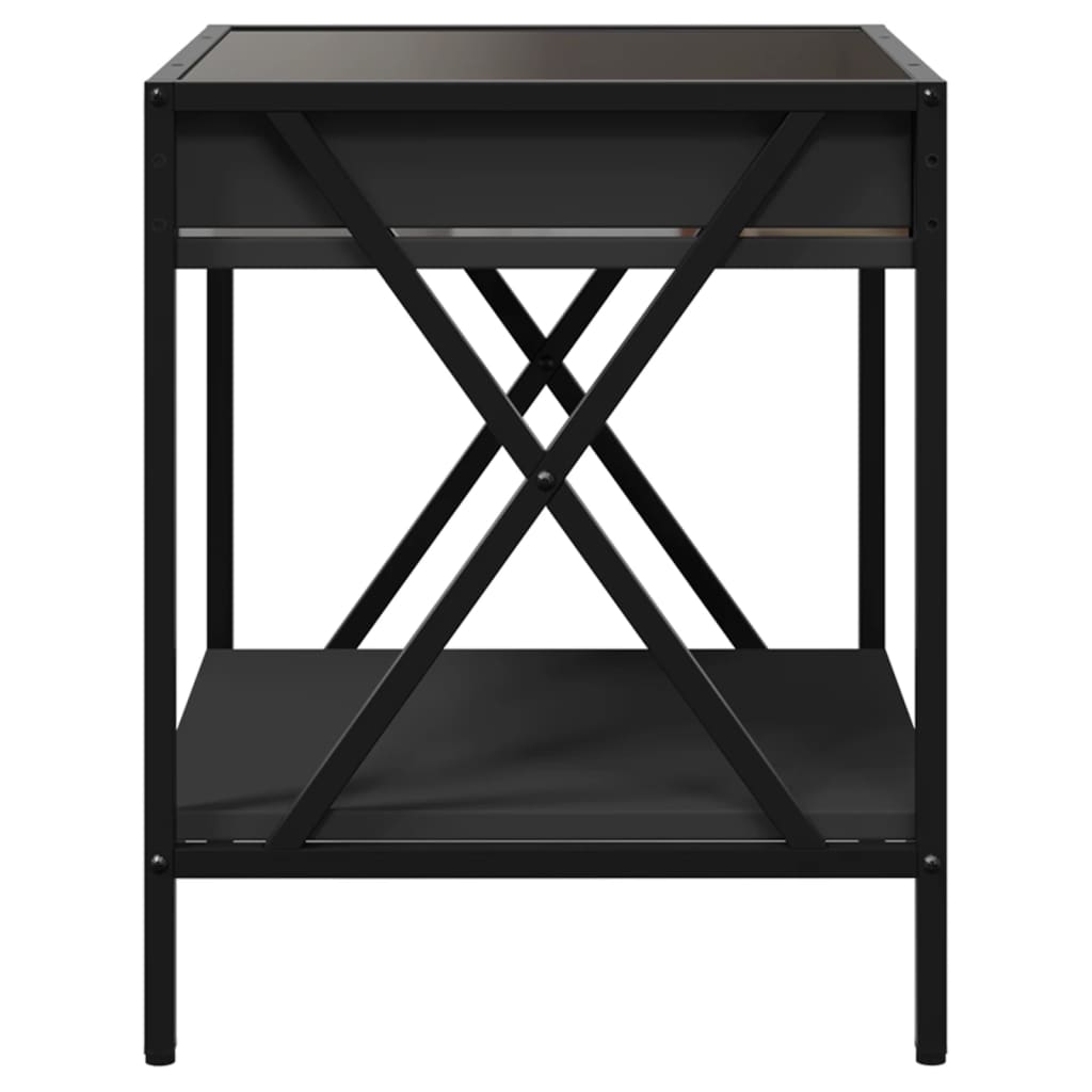 Table basse avec LED Infinity noir 40x40x49 cm Tables basses vidaXL   