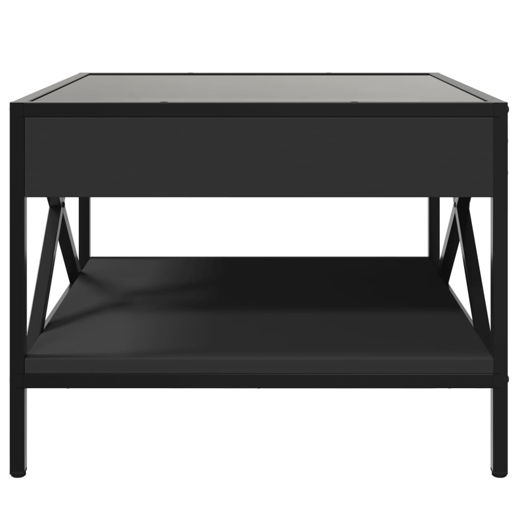 Table basse avec LED infini noir 50x50x38 cm Tables basses vidaXL   