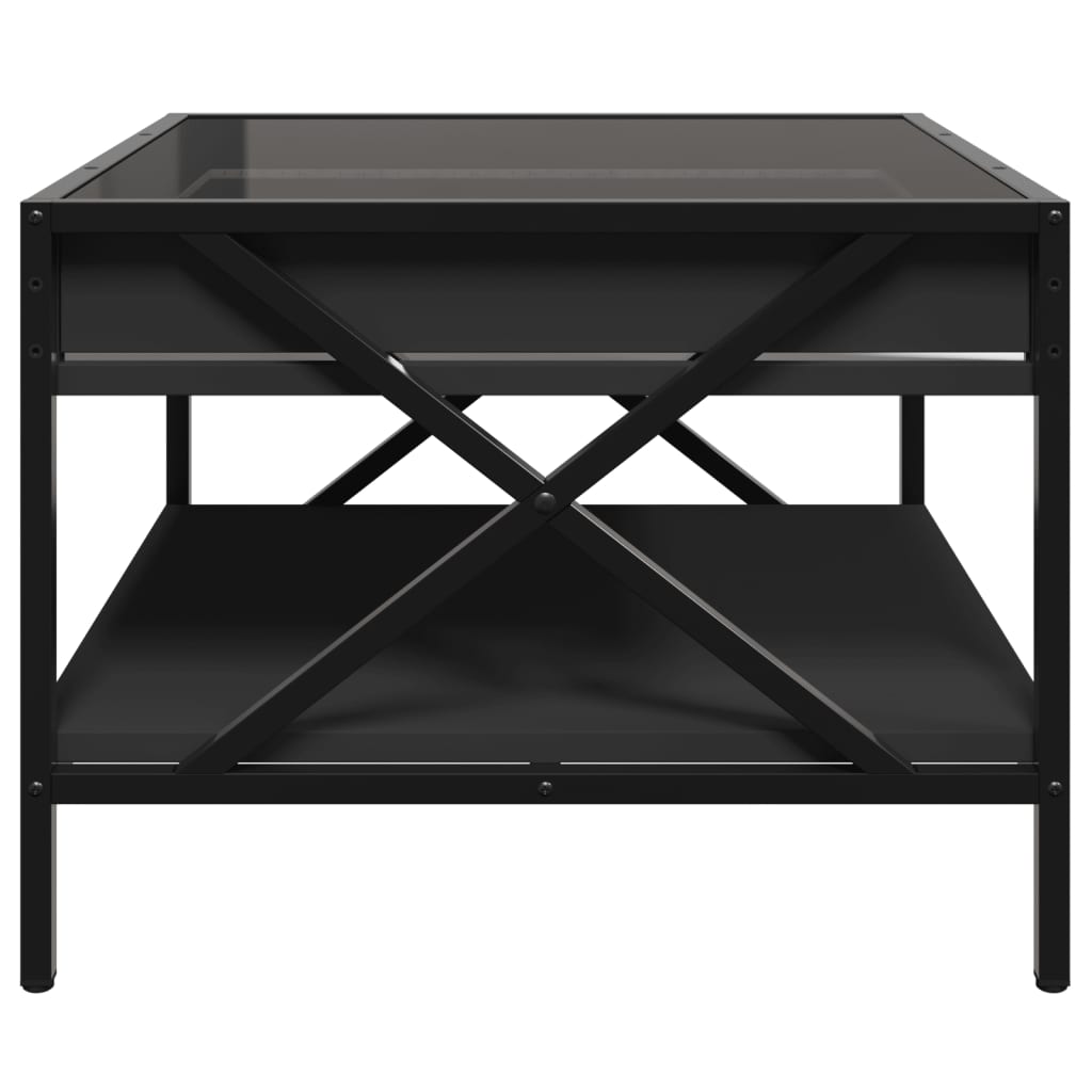 Table basse avec LED infini noir 50x50x38 cm Tables basses vidaXL   