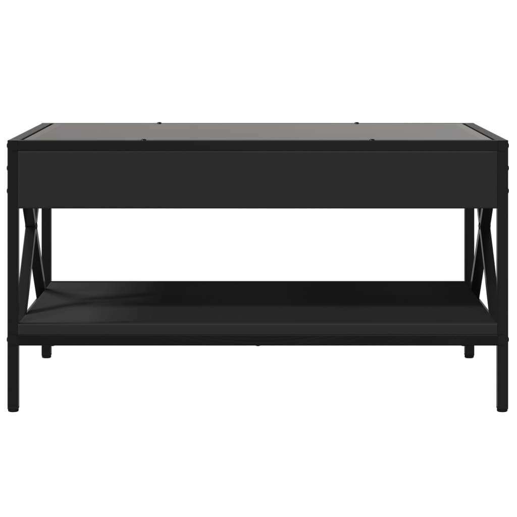 Table basse avec LED infini noir 70x50x38 cm Tables basses vidaXL   