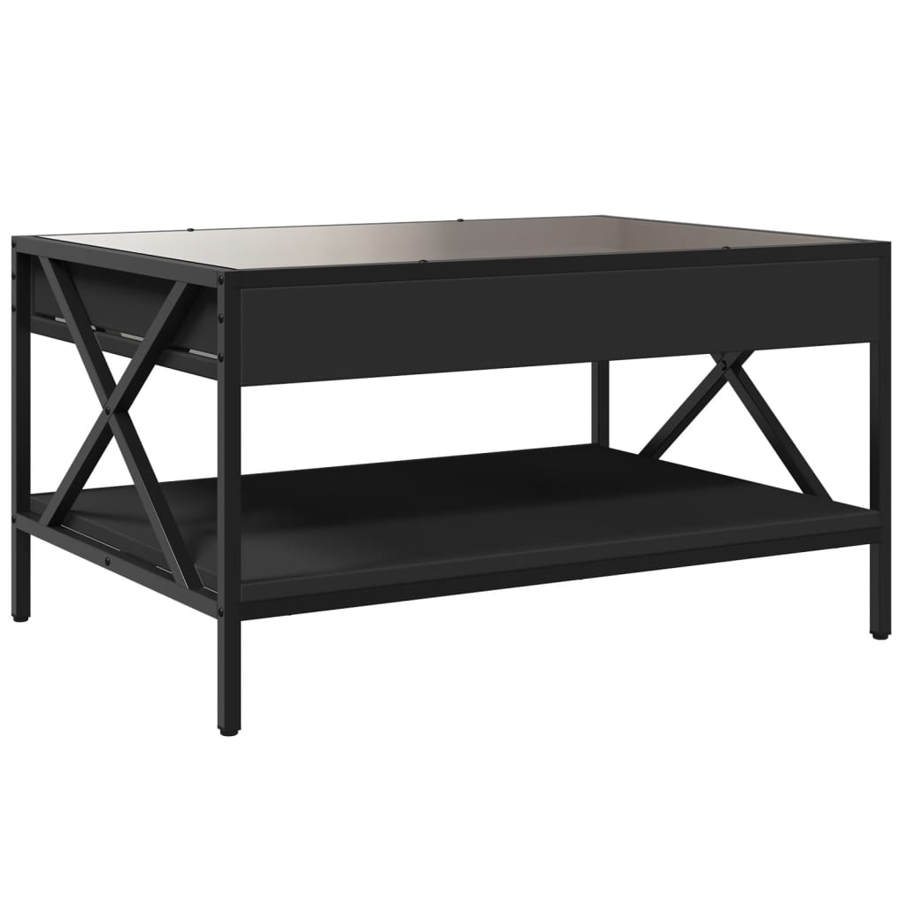 Table basse avec LED infini noir 70x50x38 cm Tables basses vidaXL   