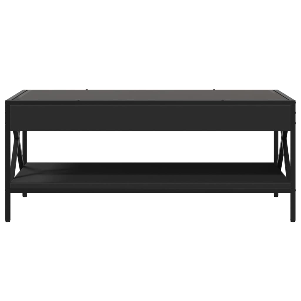 Table basse avec LED infini noir 90x50x38 cm Tables basses vidaXL   