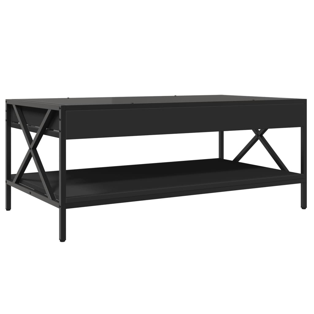 Table basse avec LED infini noir 90x50x38 cm Tables basses vidaXL   