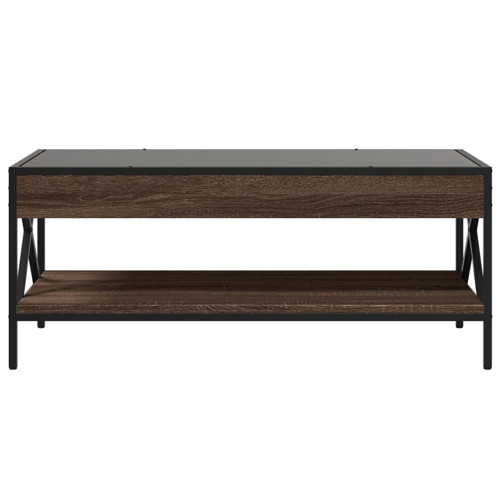 Table basse avec LED Infinity chêne marron 90x50x38 cm Tables basses vidaXL   